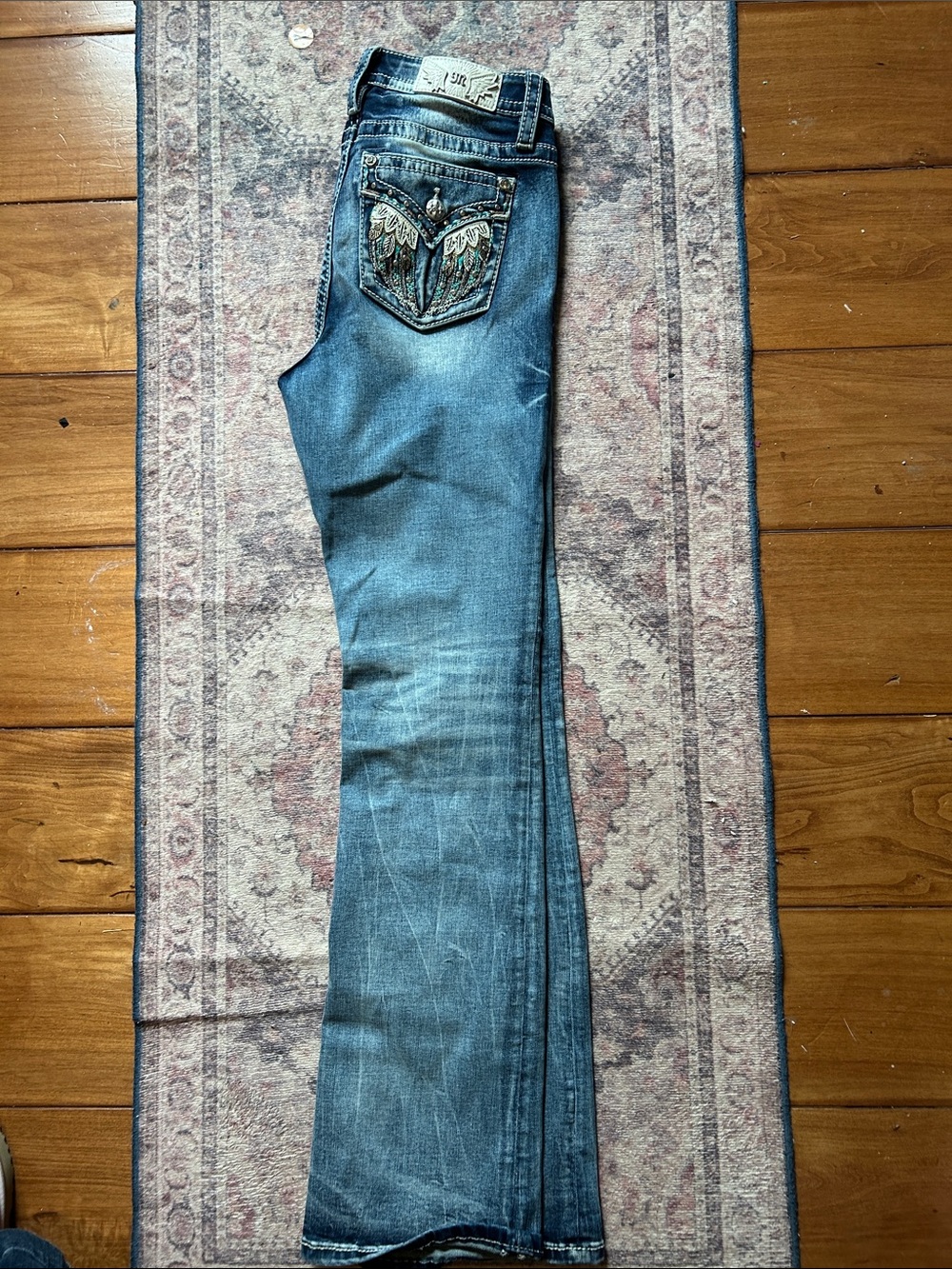 Miss Me Blue Embroidered Chloe Bootcut